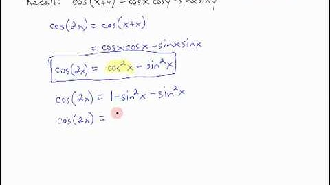 deriving trigonometry double angle formulas