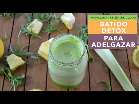 BATIDO VERDE DETOX | Cómo hacer smoothie verde detox con piña | Batido adelgazante