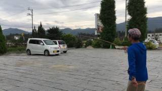 羽舟竿　5フィート9インチ　3ピース　竹フェルール　苦竹　Ｖスリットグリップ