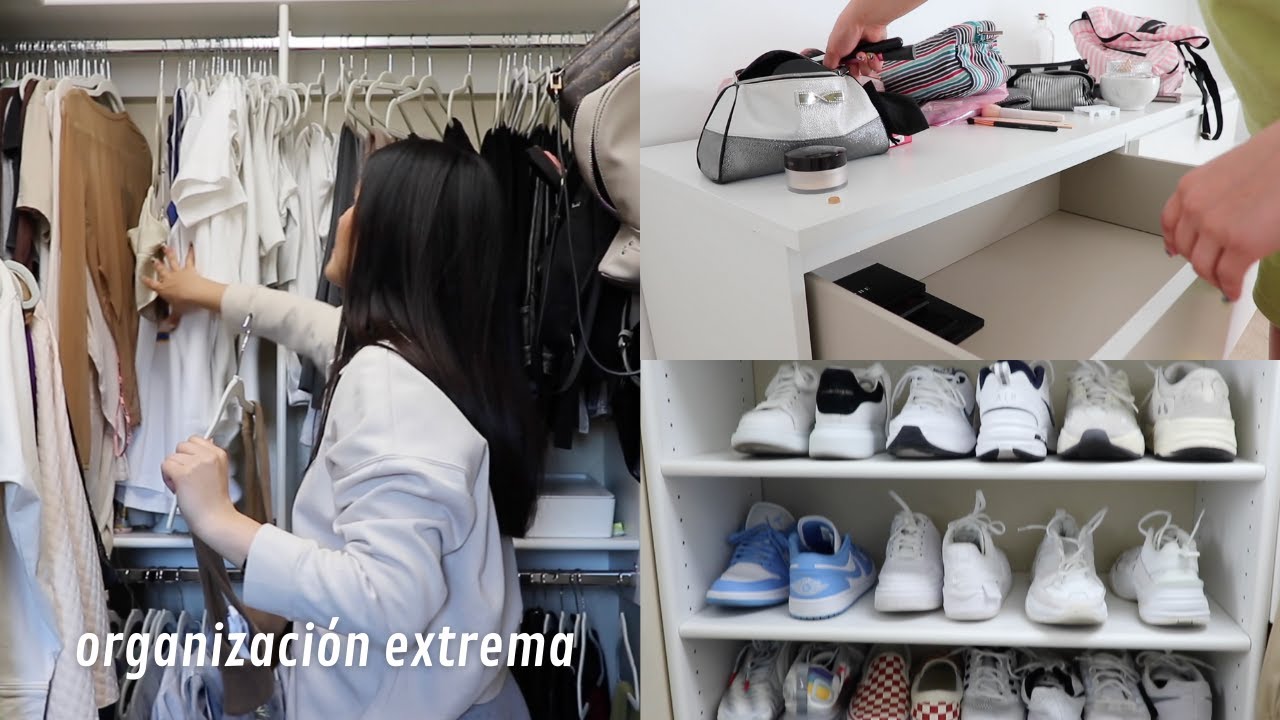 Organizando mi closet y cuarto | limpieza extrema + closet tour!!!