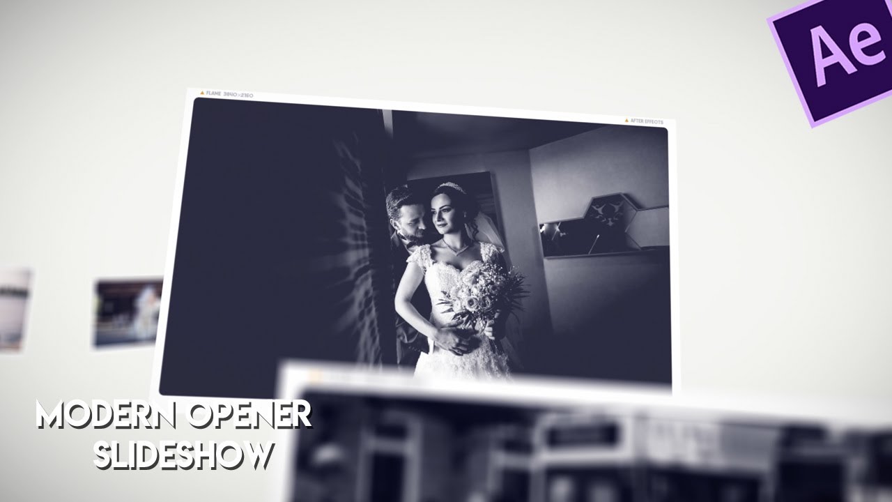 AE「アフターエフェクト」4K Wedding Opener | Flying Slideshow | 3Dフォトスライドショー