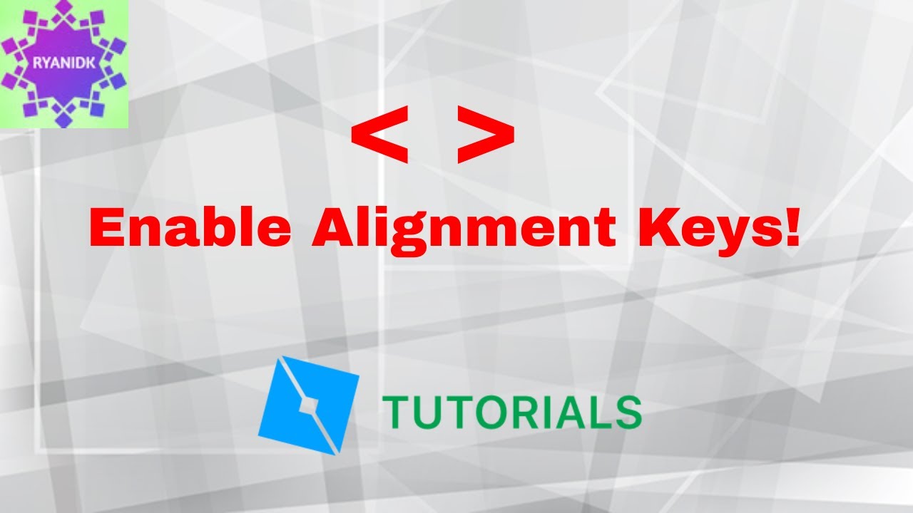 How To Enable Alignment Keys In Roblox Studio Youtube - game developer alignment chart roblox