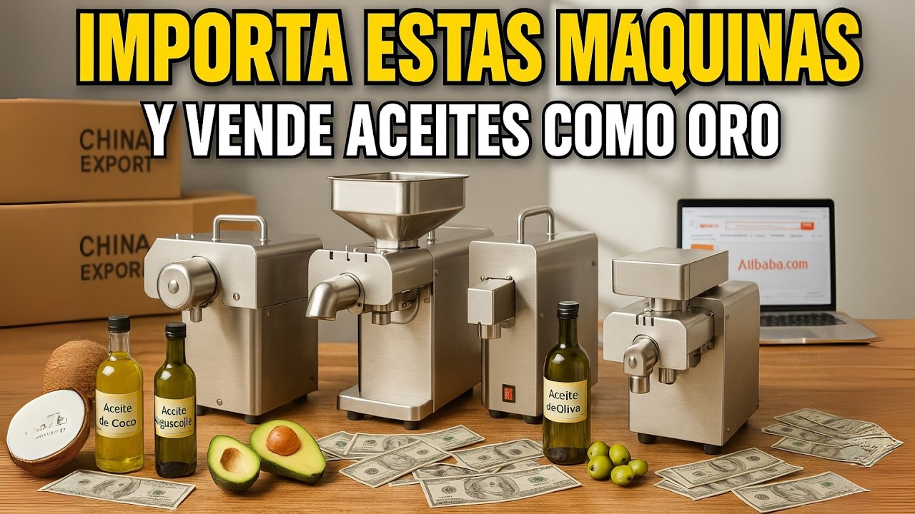 🚀 MÁQUINAS BARATAS que POCOS CONOCEN para hacer ACEITES SALUDABLES para  GANAR DINERO desde CASA