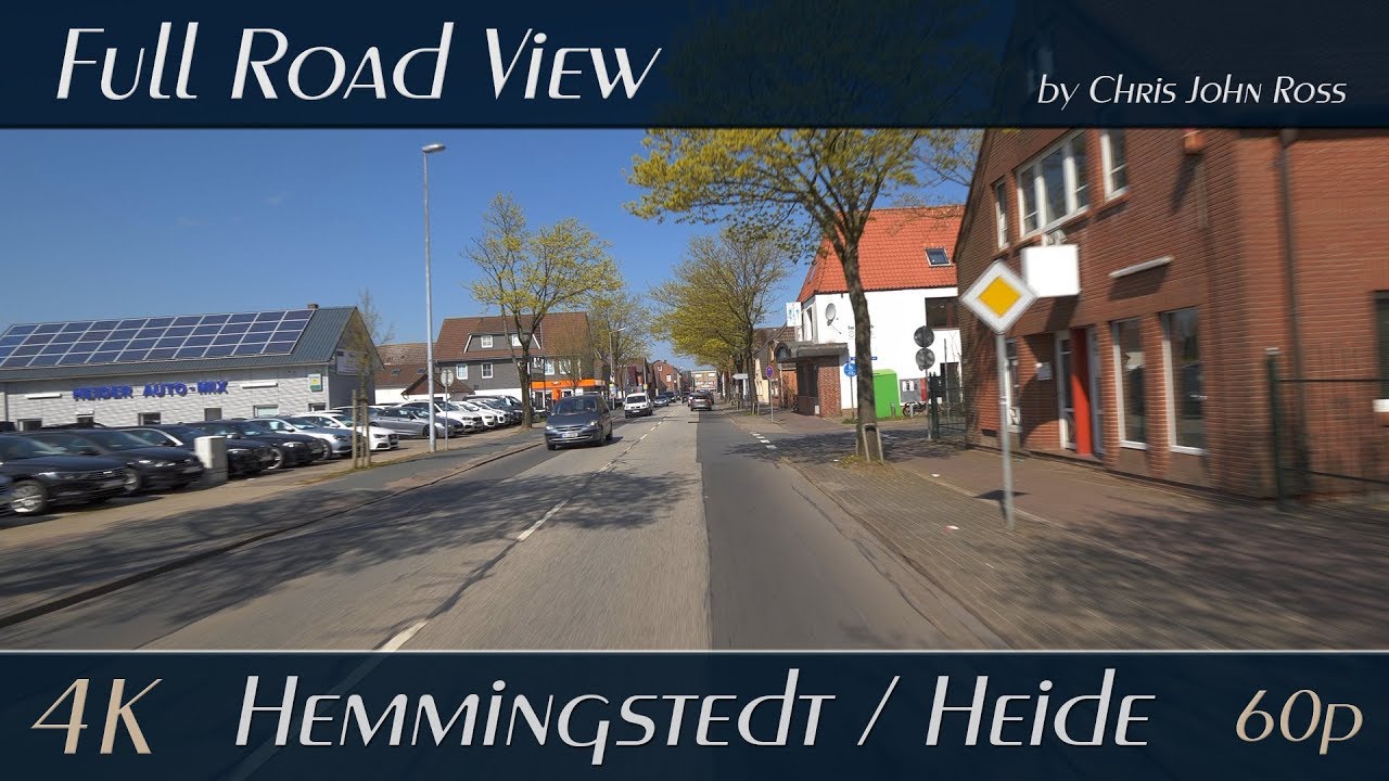 Hemmingstedt / Heide, Kreis Dithmarschen, Germany: Hohenheide, Meldorfer Straße, B5 - 4K (2160p/60p)