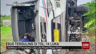 BUS TERGULING DI TOL 14 LUKA-LUKA