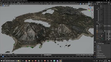 Complete GTA V Map Recreated in Blender