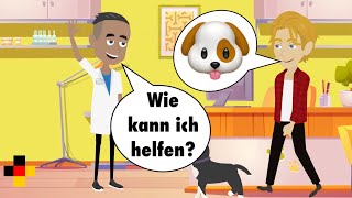 Learn German | Visit to the vet | Dialogue in German with subtitles