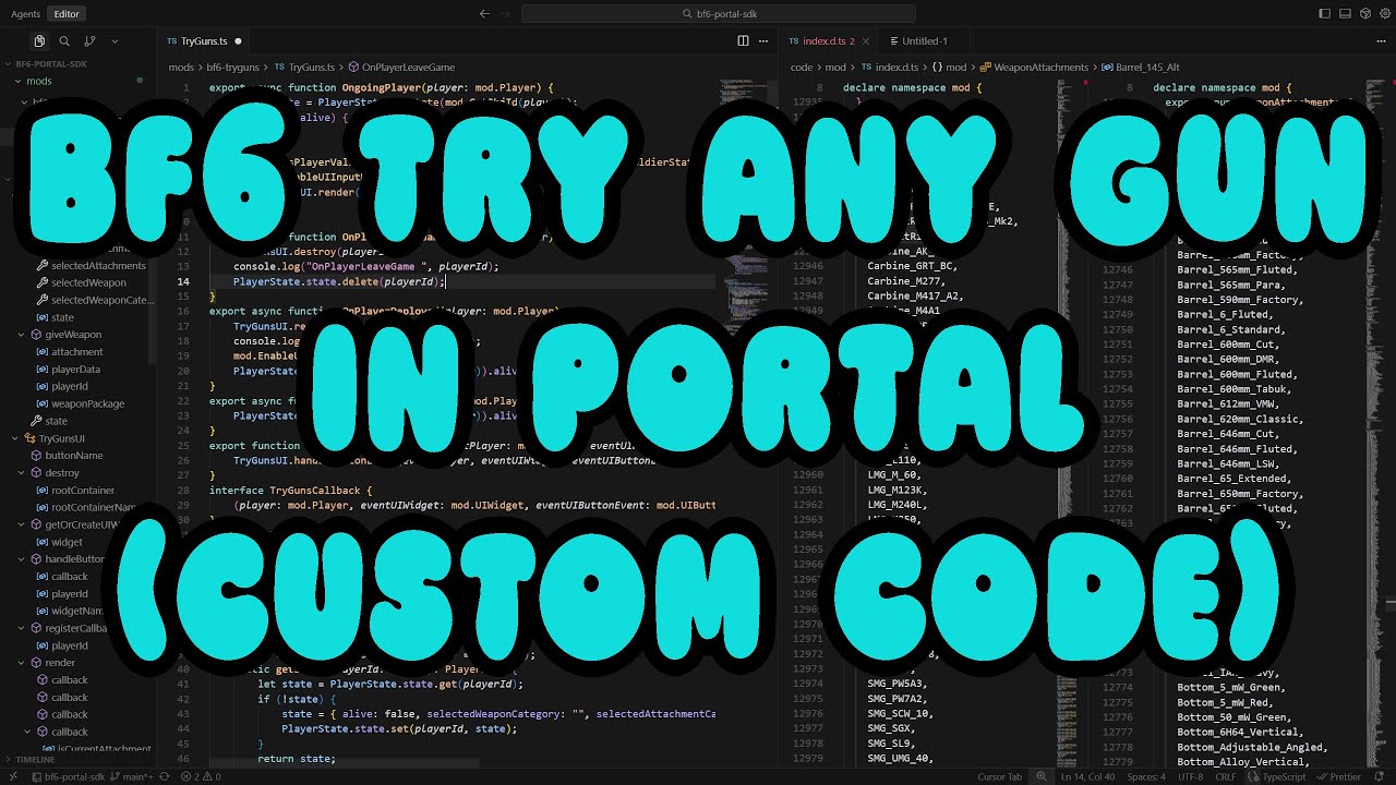 BF6 Portal Weapon Swap & Menus