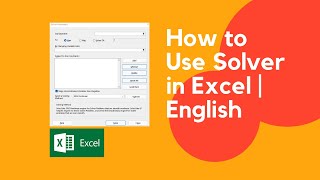 How to Use Solver in Excel | English