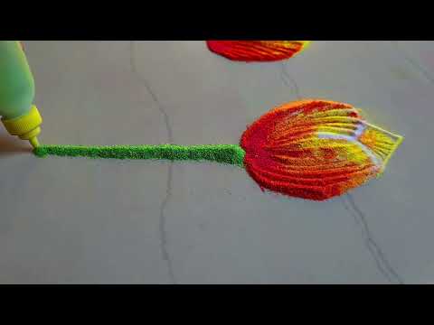 Easy Flower Rangoli Designs for Beginners