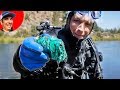 Found a SUSPICIOUS Duct Tape Package Scuba Diving in River! (Treasure Hunting)