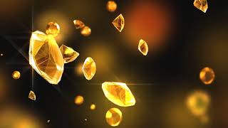 Falling Gold Diamonds    Relaxing Background Screensaver