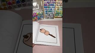 Roasted marshmallows🤍#asmr #coloring #relax  #coloringbook #snacks #satisfying #ohuhumarkers #art