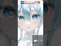 顔が口になるらしい…！ #小6 #イラスト #イラストメイキング #小学生 #初音ミク #厚塗り