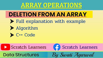 Deletion from an array|Code for Deletion in Array|Delete operation on array|C++ code Array Deletion