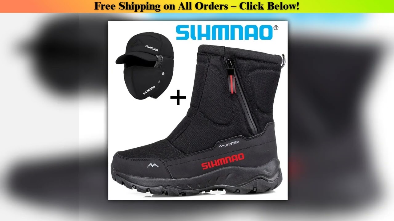 2025 Waterproof Fishing Men's Boots, Winter Warm Wool and Ankle Boots, Sweat Proof and Odor Proof