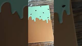 Mint Chocolate Chip Ice Cream Painting | Acrylic Pour Painting