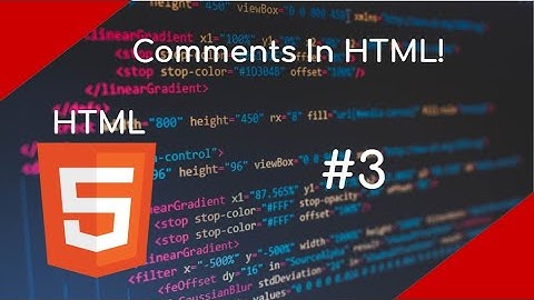 Comments In HTML!