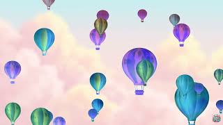 Dreamy Floating Hot Air Balloons Background - Serene Motion Graphic screenshot 4