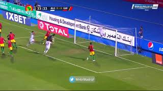 هدف يوسف بلايلي في مرمي غينيا 1-0 للجزائر في الدقيقة 24 في دور ال16 كاس الامم الافريقية 2019