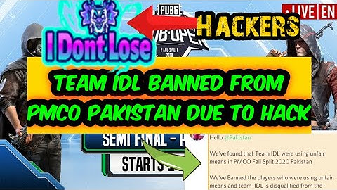 Team IDL Disqualified From PMCO Pakistan for using Hacks | Good News | Hackers Banned | PMCO Resumed