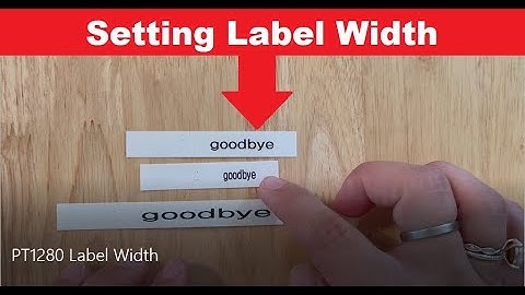 Brother PT-1280 Label Width - it