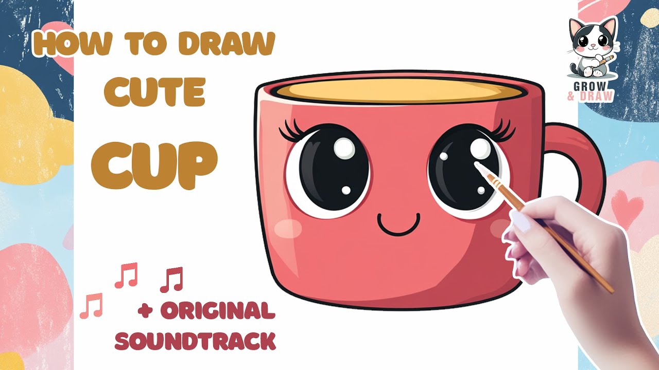 Drawing a Cute Cup of Tea! ☕ | The Sweet Tea with Big Eyes 🎶 - YouTube