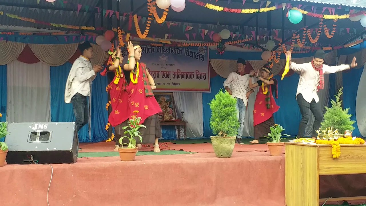Class 11 students dancing in school program - YouTube