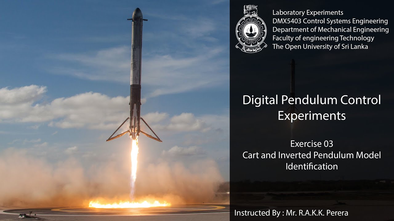Digital Pendulum Control Experiment (Exercise 3.2 - Cart and Inverted Pendulum Model Identification)