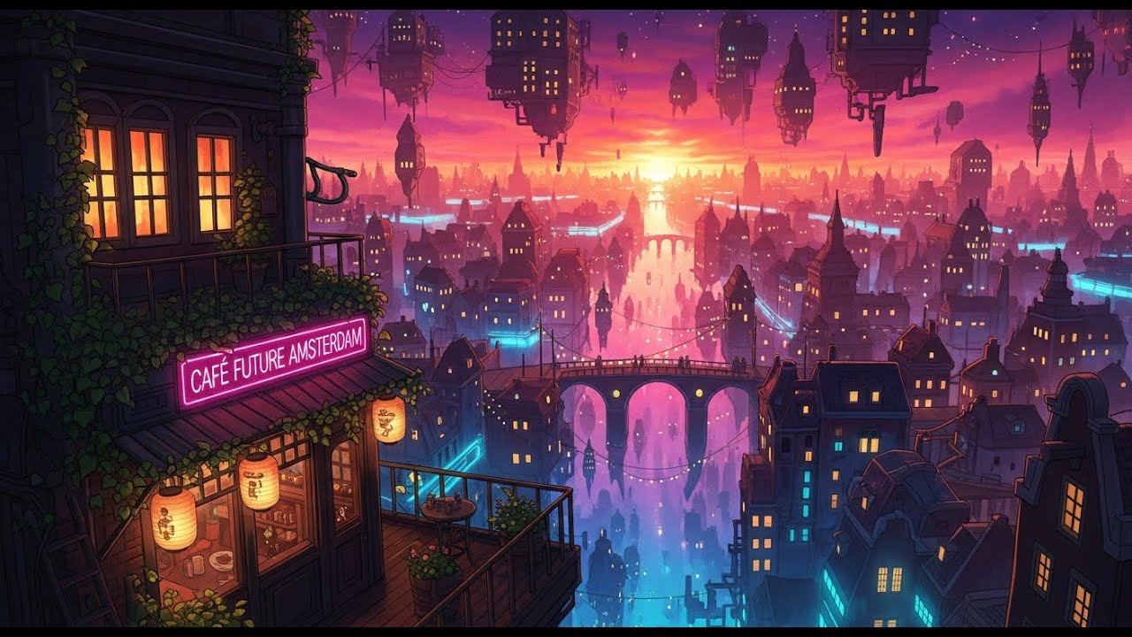 Rainy Café Amsterdam ☕🌆 Chillhop Lofi to Study, Dream, Reflect 🌧️ | by Future Amsterdam Lofi