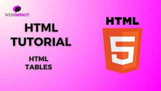 HTML Tutorial : HTML Tables #html #coding