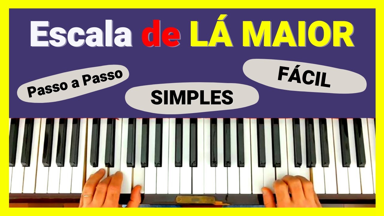 COMO TOCAR A ESCALA DE LÁ MAIOR NO TECLADO PARA INICIANTES 💥 Passo a Passo 💥 Simples e Fácil