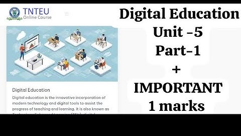 #Digital Education #unit -5 #part -1 + important one marks