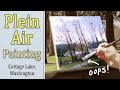 Painting in the Wild - Fixing a Difficult Plein Air Experience - Cottage Lake
