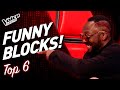 FUNNY BLOCK MOMENTS in The Voice! | TOP 6