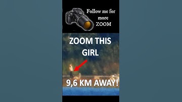 MOST EXTREME ZOOM CAMERA NIKON P1000 - GIRL ZOOM OUT 9,6 KM AWAY #shorts