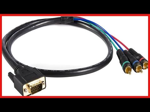 StarTech.com 3 <strong>ft</strong>. (0.9 <strong>m</strong>) VGA <strong>to</strong> RCA Cable - RCA Breakout - HD15 (<strong>M</strong>)/Component (<strong>M</strong>) - VGA