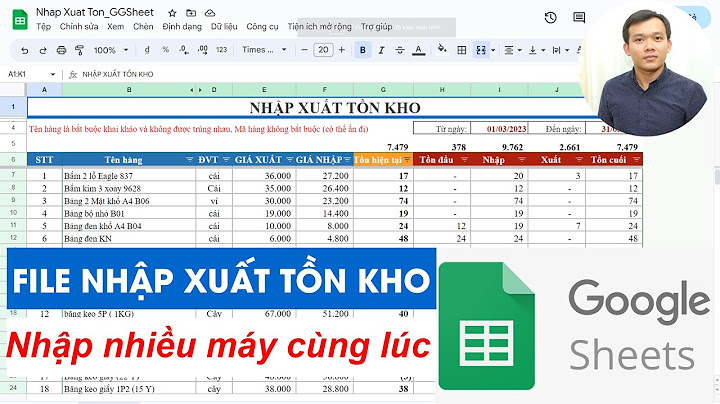 Hướng dẫn học excel về xuất nhập kho
