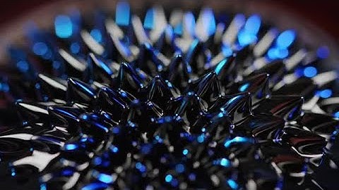 Blue-Silver Ferrofluid Patterns Stock Video