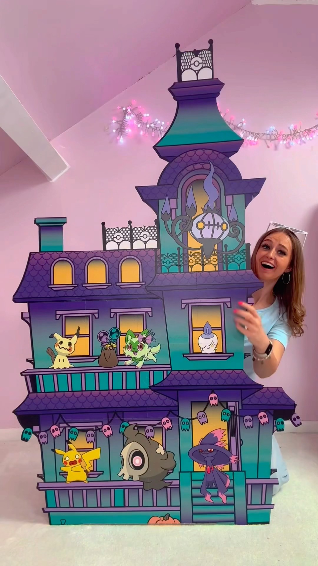[ASMR] UNBOXING A GIANT MYSTERY POKÉMON CENTER HAUNTED HOUSE!!??⁉️ (10+ SURPRISES!!?) #ad #Shorts