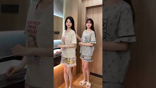 Part 758.Unfold Pure Cotton Pajamas With Built-In Bra Pads, Loose Fit For Ultimate Comfort, Soft