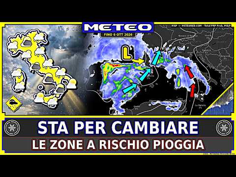 Video CAMBIA il Tempo: PIOGGE e TEMPORALI in Arrivo – METEO Fino 6 Ottobre