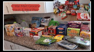 2 Wal-Mart Grocery Hauls & Meal Plan