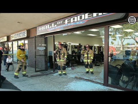 Woman Drives Through Barber Shop In Canoga Park Sending 3 To Hospital