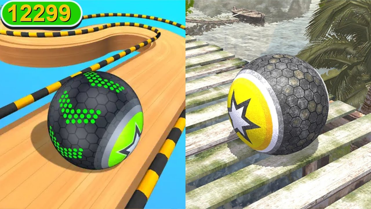 Скоростной забег Going Balls, забавные фейлы, все уровни 12299 против Rollance Adventure Balls, п...