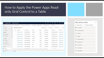 How to apply the Power Apps Read-only Grid to a Table in a model-driven app