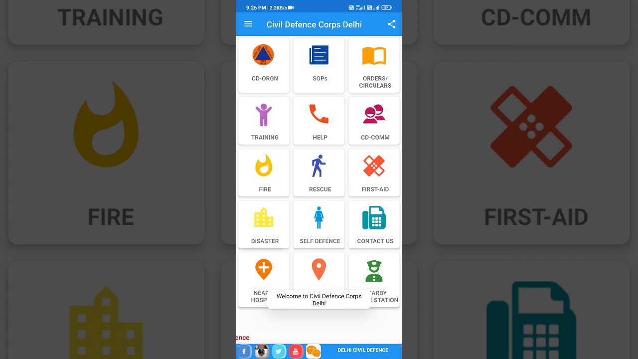 basic training delhi civil defence information