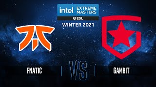 fnatic vs. Gambit - Map 3 Overpass - IEM Winter 2021