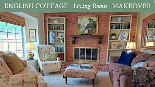 English Cottage Living Room Makeover & Home Decorating Ideas