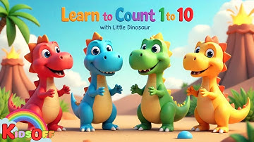 Learn to Count from 1 to 10 with Little Dinosaur I Fun Learning l @KidsOffzz